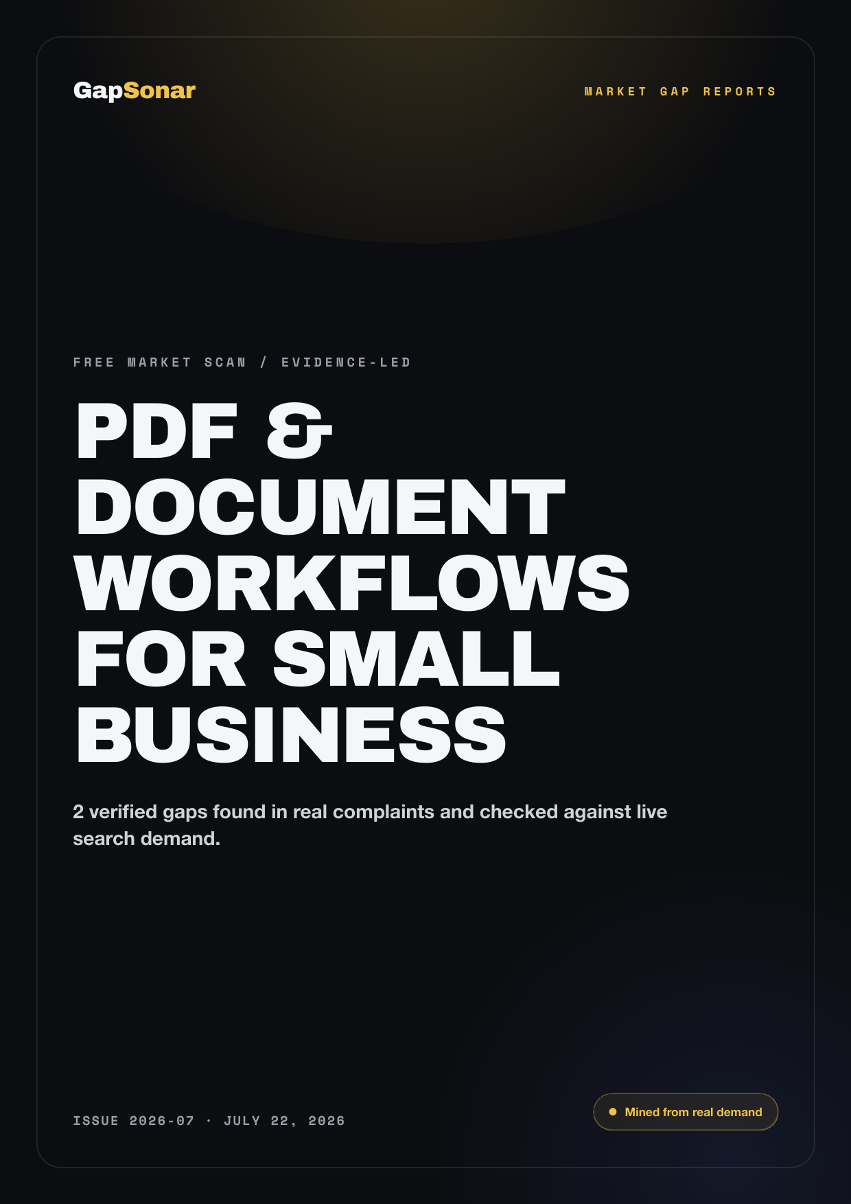PDF & Document Workflows gap report cover