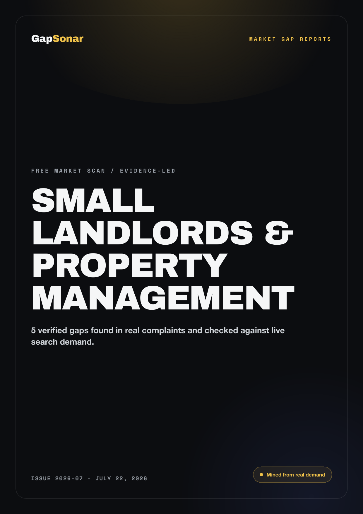 Small Landlords gap report cover